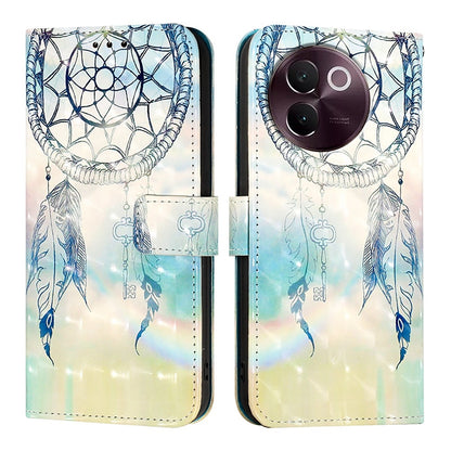 vivo V30e Global Leather Flip Phone Case with 3D Painted Design, Card Holder, Wallet & Stand Function - Durable Protection & Easy Access