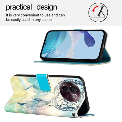 vivo V30e Global Leather Flip Phone Case with 3D Painted Design, Card Holder, Wallet & Stand Function - Durable Protection & Easy Access