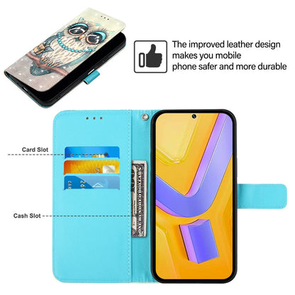 vivo Y02t Leather Flip Phone Case with 3D Painted Design, Card Holder, Wallet & Stand Function - Durable Protection & Easy Access