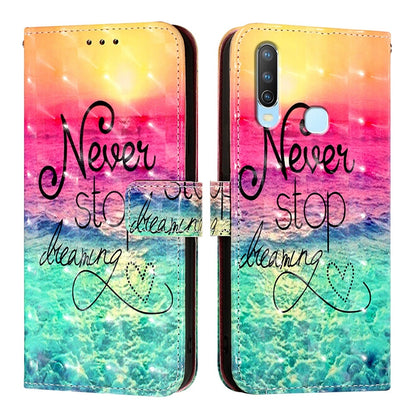 For vivo Y17 Leather Flip Phone Case with 3D Painted Design, Card Holder, Wallet & Stand Function - Durable Protection & Easy Access