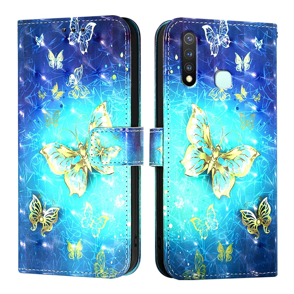 For vivo Z5i Leather Flip Phone Case with 3D Painted Design, Card Holder, Wallet & Stand Function - Durable Protection & Easy Access