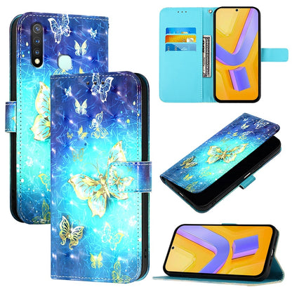 For vivo Z5i Leather Flip Phone Case with 3D Painted Design, Card Holder, Wallet & Stand Function - Durable Protection & Easy Access