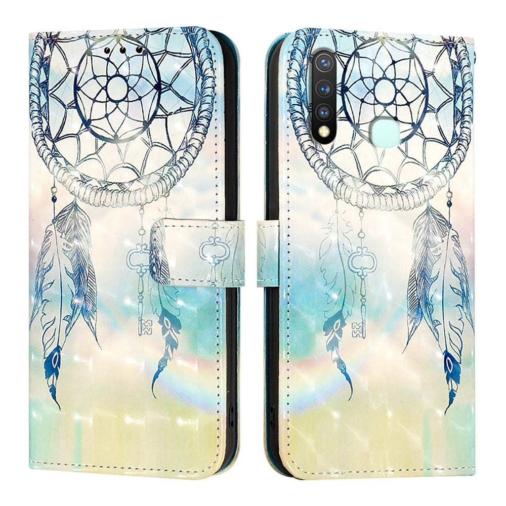 For vivo Z5i Leather Flip Phone Case with 3D Painted Design, Card Holder, Wallet & Stand Function - Durable Protection & Easy Access