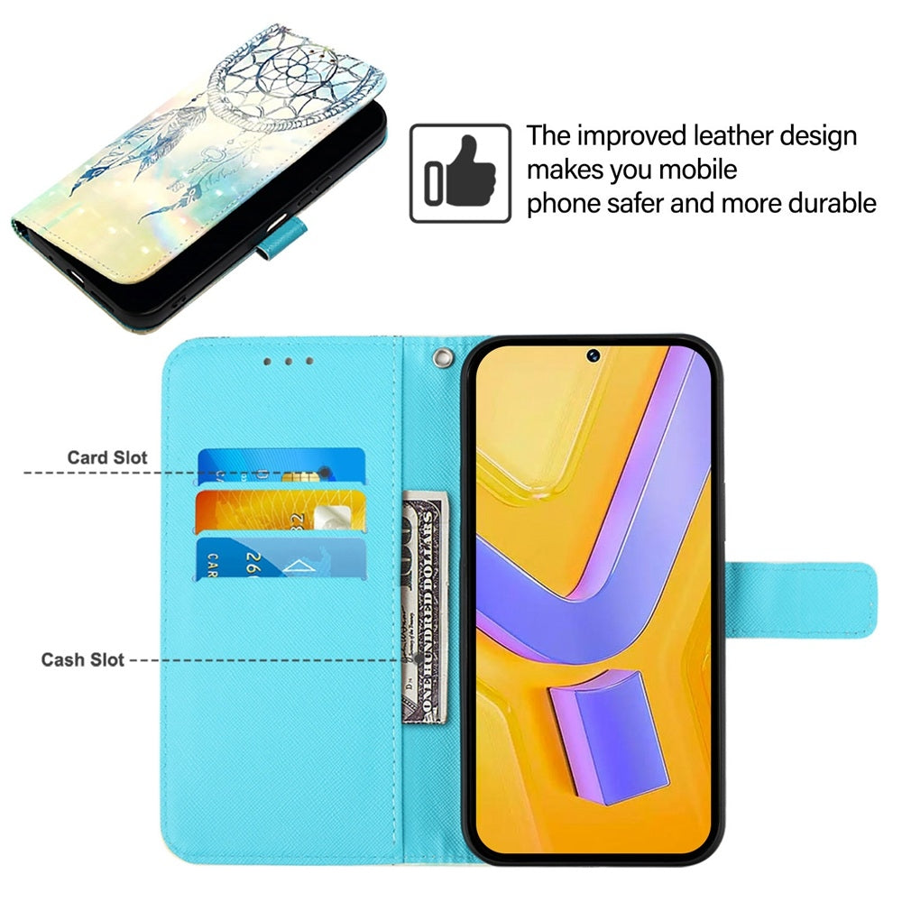 For vivo Z5i Leather Flip Phone Case with 3D Painted Design, Card Holder, Wallet & Stand Function - Durable Protection & Easy Access