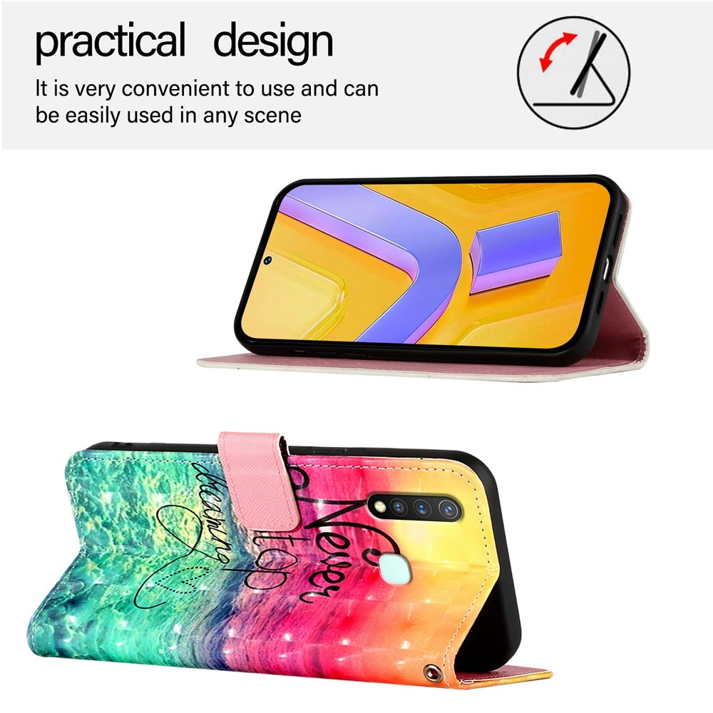For vivo Z5i Leather Flip Phone Case with 3D Painted Design, Card Holder, Wallet & Stand Function - Durable Protection & Easy Access
