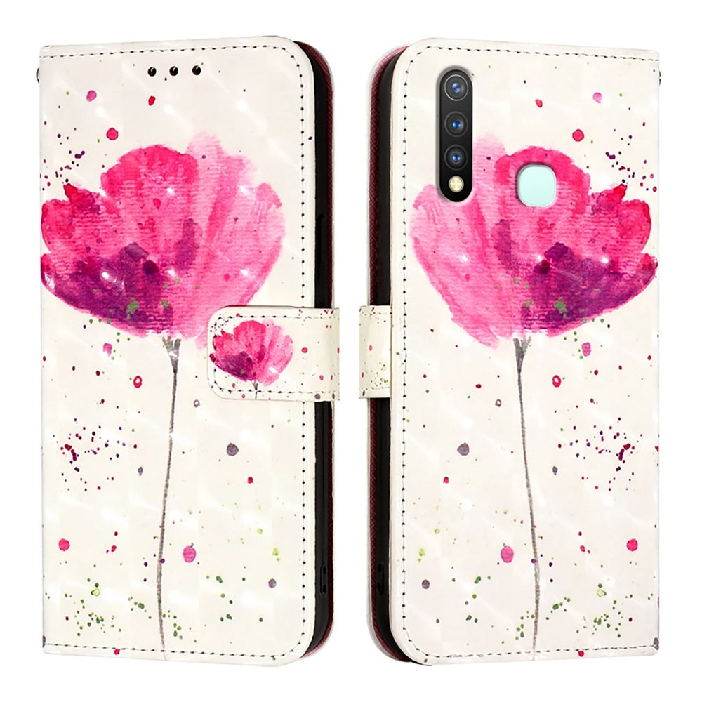 For vivo Z5i Leather Flip Phone Case with 3D Painted Design, Card Holder, Wallet & Stand Function - Durable Protection & Easy Access