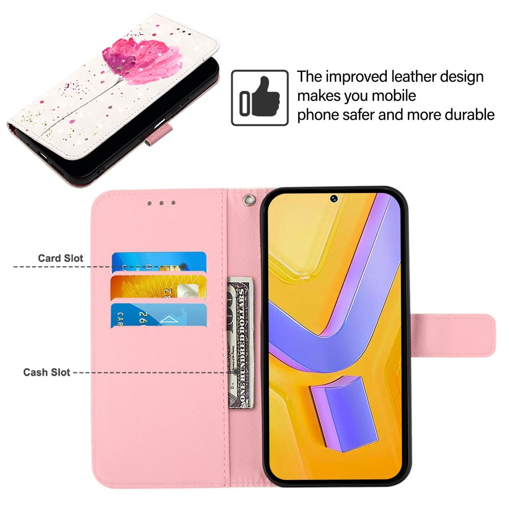For vivo Z5i Leather Flip Phone Case with 3D Painted Design, Card Holder, Wallet & Stand Function - Durable Protection & Easy Access