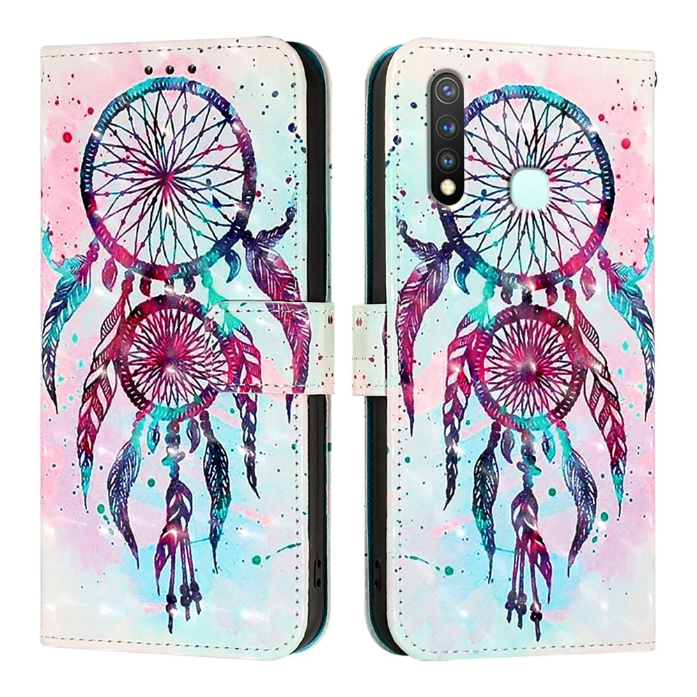 For vivo Z5i Leather Flip Phone Case with 3D Painted Design, Card Holder, Wallet & Stand Function - Durable Protection & Easy Access
