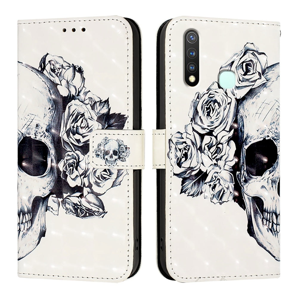 For vivo Z5i Leather Flip Phone Case with 3D Painted Design, Card Holder, Wallet & Stand Function - Durable Protection & Easy Access