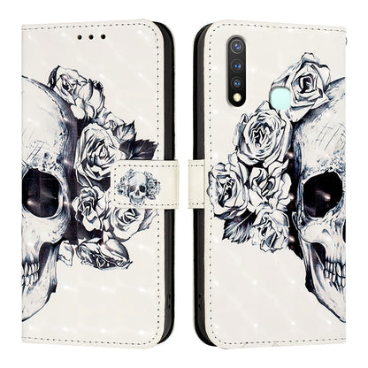 For vivo Z5i Leather Flip Phone Case with 3D Painted Design, Card Holder, Wallet & Stand Function - Durable Protection & Easy Access