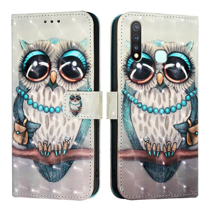 For vivo Z5i Leather Flip Phone Case with 3D Painted Design, Card Holder, Wallet & Stand Function - Durable Protection & Easy Access