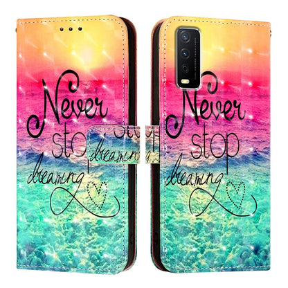 For vivo Y20g Leather Flip Phone Case with 3D Painted Design, Card Holder, Wallet & Stand Function - Durable Protection & Easy Access