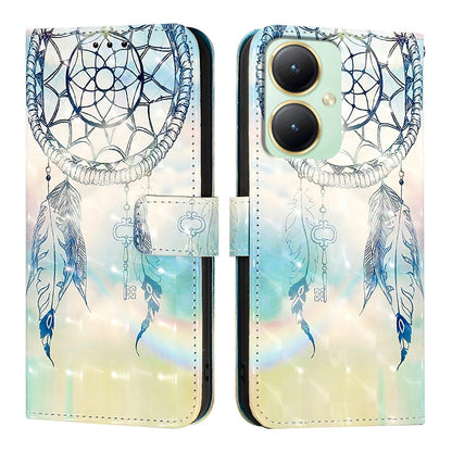 vivo Y27 4G Global Leather Flip Phone Case with 3D Painted Design, Card Holder, Wallet & Stand Function - Durable Protection & Easy Access