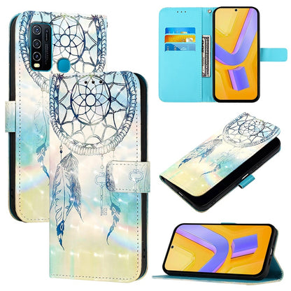 For vivo Y30 4G Global Leather Flip Phone Case with 3D Painted Design, Card Holder, Wallet & Stand Function - Durable Protection & Easy Access