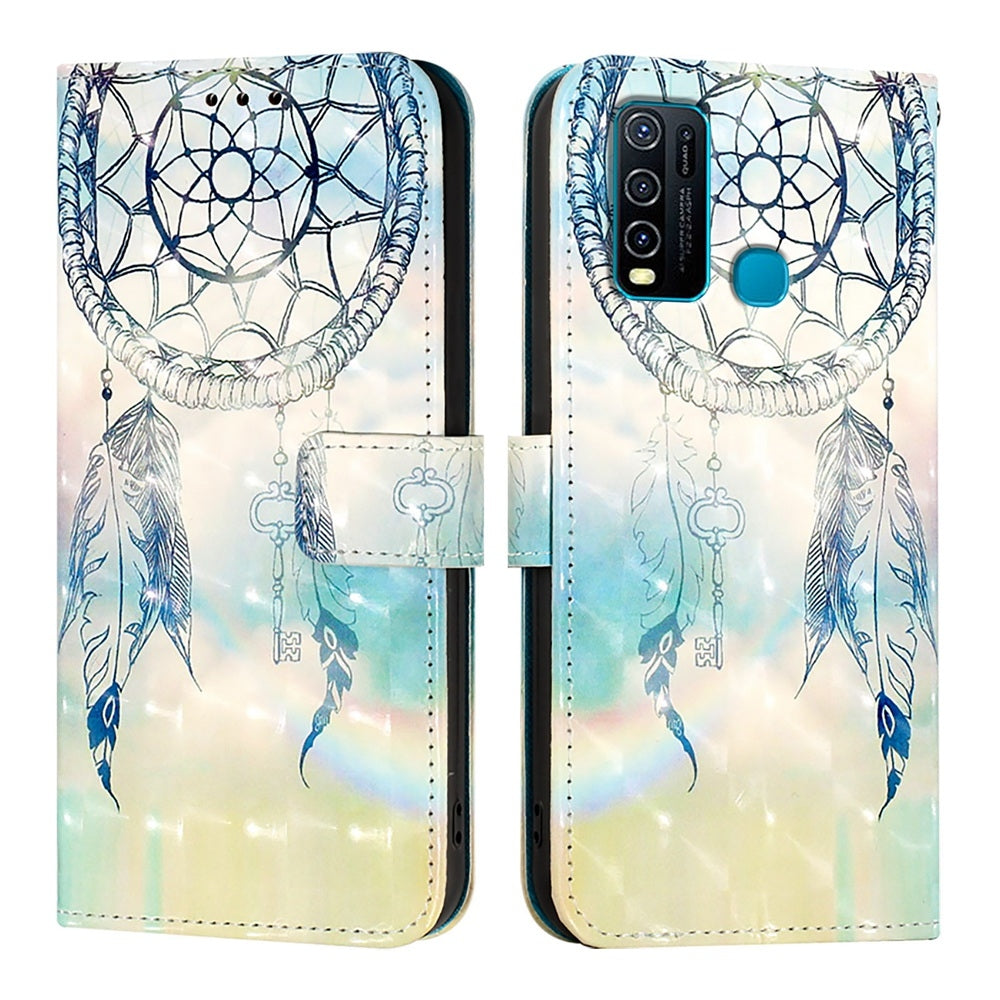 For vivo Y30 4G Global Leather Flip Phone Case with 3D Painted Design, Card Holder, Wallet & Stand Function - Durable Protection & Easy Access