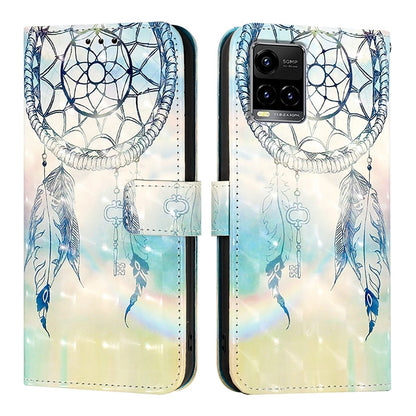 For vivo Y33s 4G Global Leather Flip Phone Case with 3D Painted Design, Card Holder, Wallet & Stand Function - Durable Protection & Easy Access