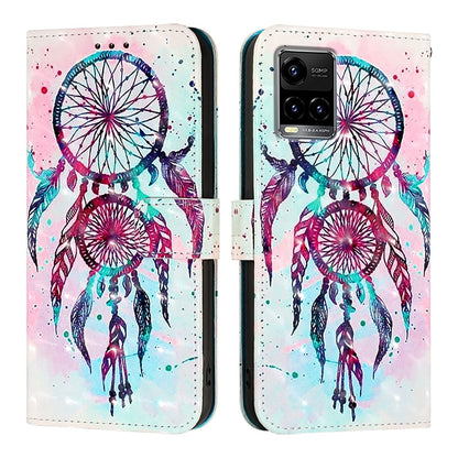 For vivo Y33s 4G Global Leather Flip Phone Case with 3D Painted Design, Card Holder, Wallet & Stand Function - Durable Protection & Easy Access