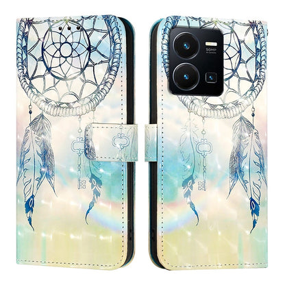 For vivo Y77 Global Leather Flip Phone Case with 3D Painted Design, Card Holder, Wallet & Stand Function - Durable Protection & Easy Access