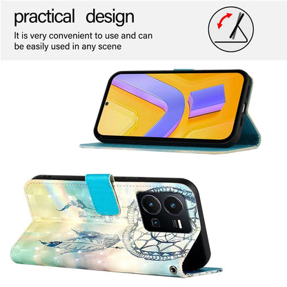 For vivo Y77 Global Leather Flip Phone Case with 3D Painted Design, Card Holder, Wallet & Stand Function - Durable Protection & Easy Access