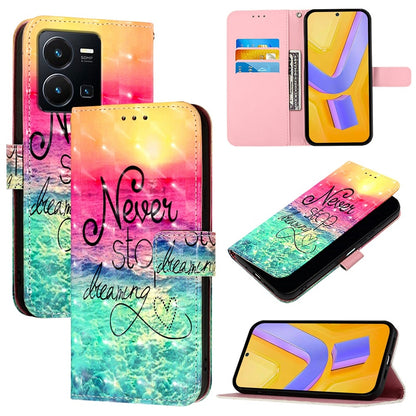 For vivo Y77 Global Leather Flip Phone Case with 3D Painted Design, Card Holder, Wallet & Stand Function - Durable Protection & Easy Access