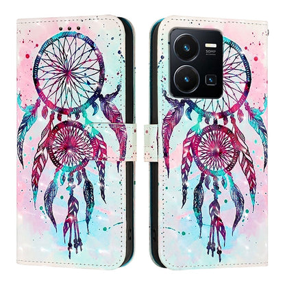 For vivo Y77 Global Leather Flip Phone Case with 3D Painted Design, Card Holder, Wallet & Stand Function - Durable Protection & Easy Access