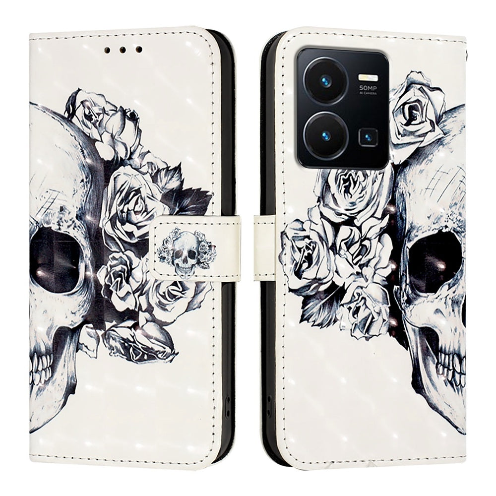 For vivo Y77 Global Leather Flip Phone Case with 3D Painted Design, Card Holder, Wallet & Stand Function - Durable Protection & Easy Access