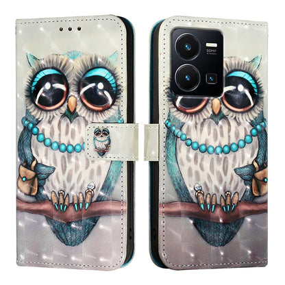 For vivo Y77 Global Leather Flip Phone Case with 3D Painted Design, Card Holder, Wallet & Stand Function - Durable Protection & Easy Access