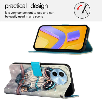 For vivo Y38 Leather Flip Phone Case with 3D Painted Design, Card Holder, Wallet & Stand Function - Durable Protection & Easy Access
