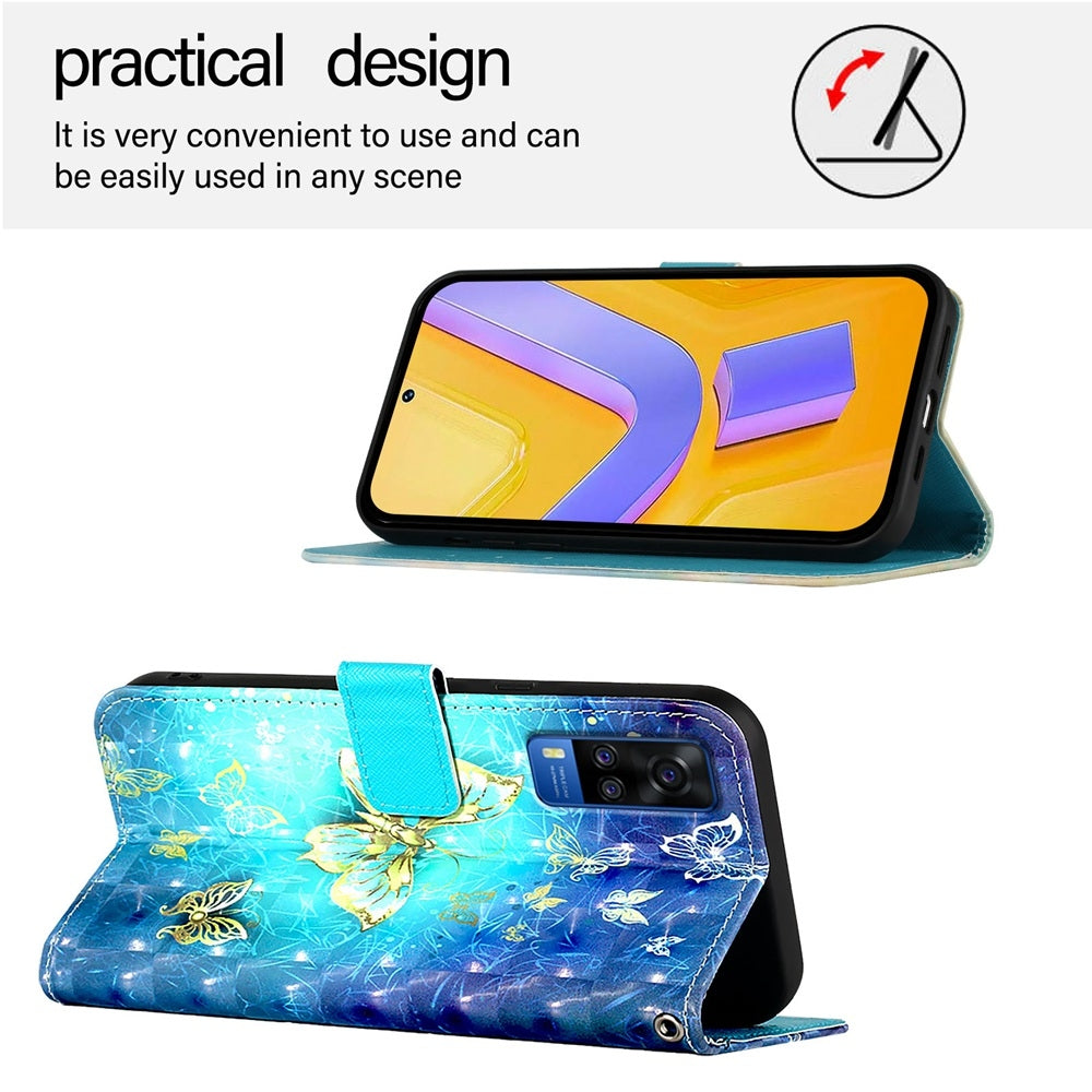 For vivo Y53s 4G Leather Flip Phone Case with 3D Painted Design, Card Holder, Wallet & Stand Function - Durable Protection & Easy Access