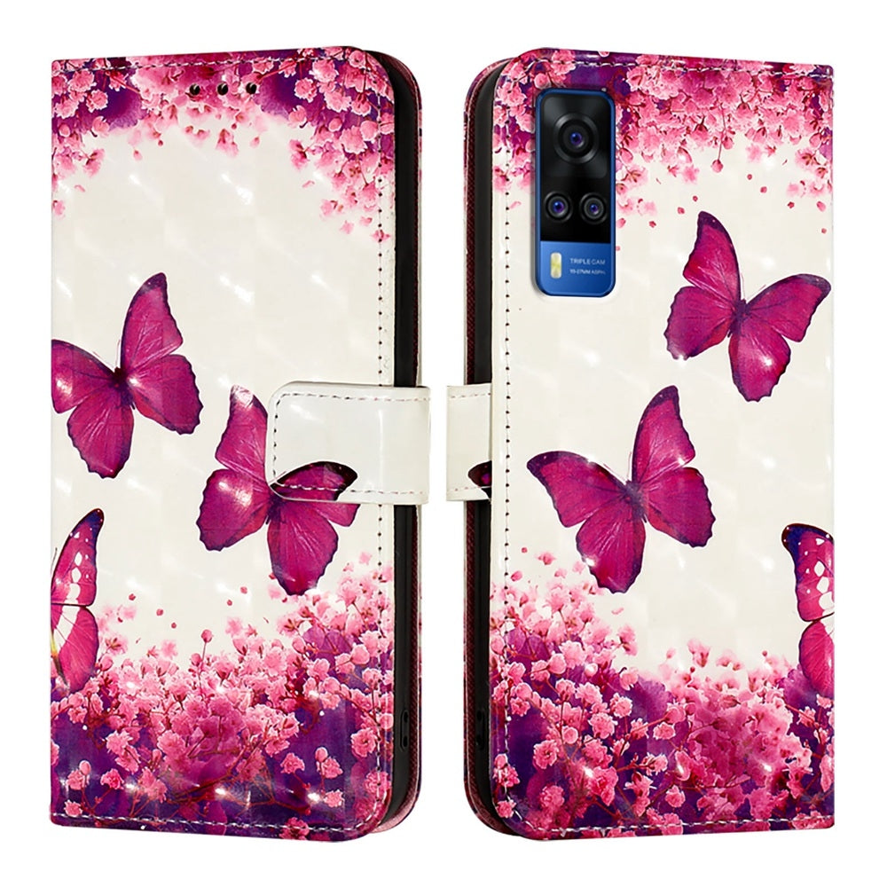 For vivo Y53s 4G Leather Flip Phone Case with 3D Painted Design, Card Holder, Wallet & Stand Function - Durable Protection & Easy Access