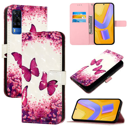 For vivo Y53s 4G Leather Flip Phone Case with 3D Painted Design, Card Holder, Wallet & Stand Function - Durable Protection & Easy Access