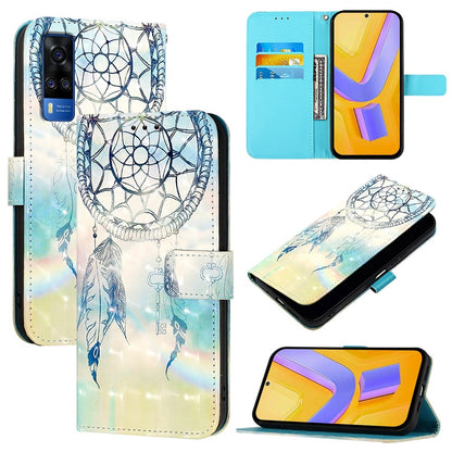 For vivo Y53s 4G Leather Flip Phone Case with 3D Painted Design, Card Holder, Wallet & Stand Function - Durable Protection & Easy Access