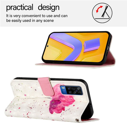 For vivo Y53s 4G Leather Flip Phone Case with 3D Painted Design, Card Holder, Wallet & Stand Function - Durable Protection & Easy Access