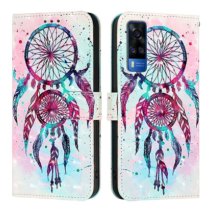 For vivo Y53s 4G Leather Flip Phone Case with 3D Painted Design, Card Holder, Wallet & Stand Function - Durable Protection & Easy Access