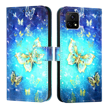 For vivo Y52s Leather Flip Phone Case with 3D Painted Design, Card Holder, Wallet & Stand Function - Durable Protection & Easy Access