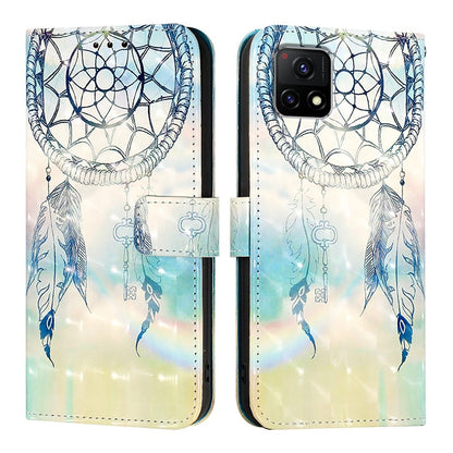 vivo iQOO U3 Leather Flip Phone Case with 3D Painted Design, Card Holder, Wallet & Stand Function - Durable Protection & Easy Access