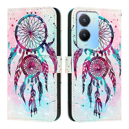 For vivo Y56 Leather Flip Phone Case with 3D Painted Design, Card Holder, Wallet & Stand Function - Durable Protection & Easy Access