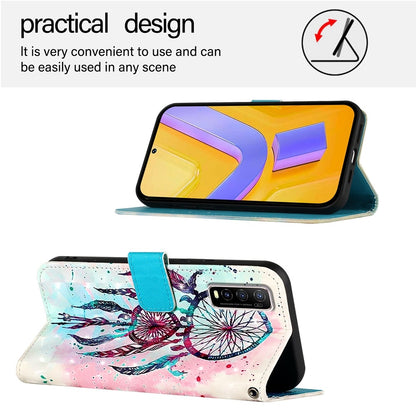 For vivo Y70S Leather Flip Phone Case with 3D Painted Design, Card Holder, Wallet & Stand Function - Durable Protection & Easy Access