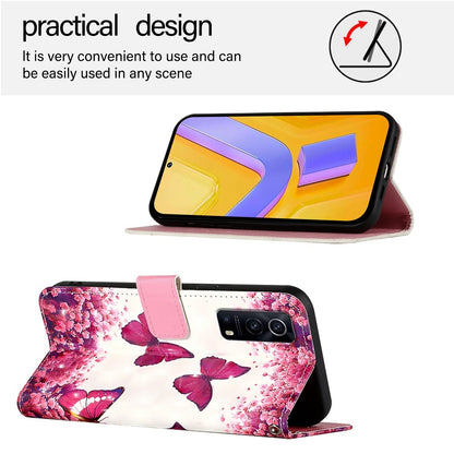 For vivo Y72 5G Leather Flip Phone Case with 3D Painted Design, Card Holder, Wallet & Stand Function - Durable Protection & Easy Access