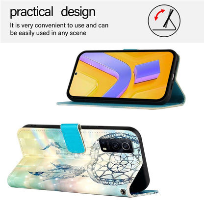 For vivo Y72 5G Leather Flip Phone Case with 3D Painted Design, Card Holder, Wallet & Stand Function - Durable Protection & Easy Access