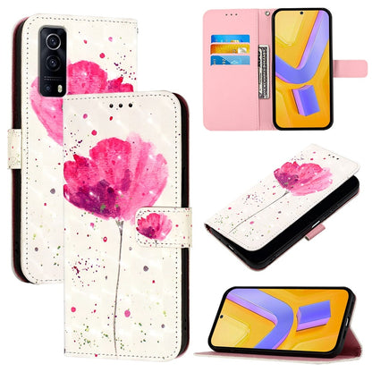 For vivo Y72 5G Leather Flip Phone Case with 3D Painted Design, Card Holder, Wallet & Stand Function - Durable Protection & Easy Access