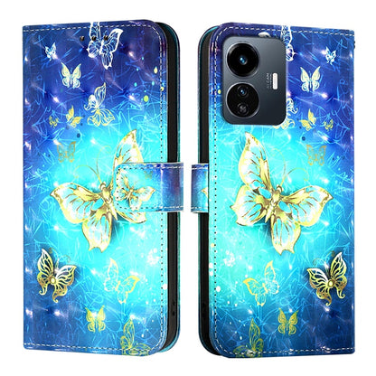For vivo Y77 5G Global Leather Flip Phone Case with 3D Painted Design, Card Holder, Wallet & Stand Function - Durable Protection & Easy Access
