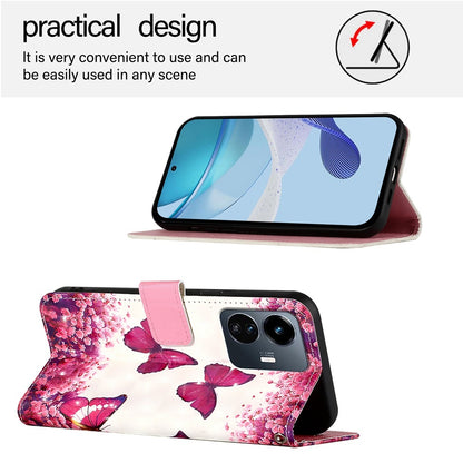 For vivo Y77 5G Global Leather Flip Phone Case with 3D Painted Design, Card Holder, Wallet & Stand Function - Durable Protection & Easy Access