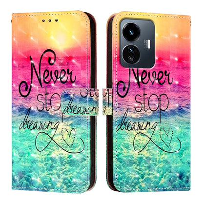 For vivo Y77 5G Global Leather Flip Phone Case with 3D Painted Design, Card Holder, Wallet & Stand Function - Durable Protection & Easy Access