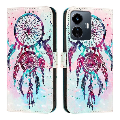 For vivo Y77 5G Global Leather Flip Phone Case with 3D Painted Design, Card Holder, Wallet & Stand Function - Durable Protection & Easy Access