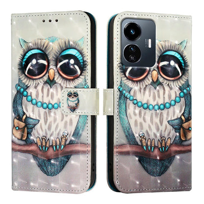 For vivo Y77 5G Global Leather Flip Phone Case with 3D Painted Design, Card Holder, Wallet & Stand Function - Durable Protection & Easy Access