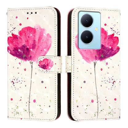 For vivo Y78+ Global Leather Flip Phone Case with 3D Painted Design, Card Holder, Wallet & Stand Function - Durable Protection & Easy Access
