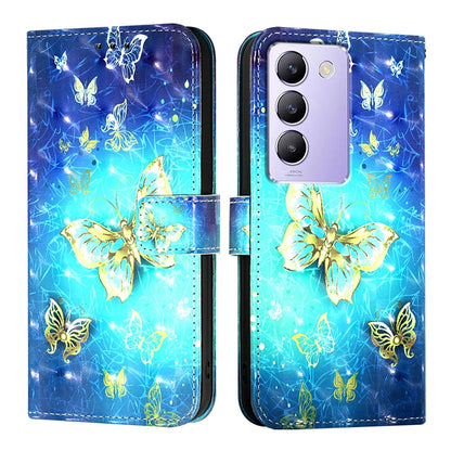 vivo Y100 5G IDN Leather Flip Phone Case with 3D Painted Design, Card Holder, Wallet & Stand Function - Durable Protection & Easy Access