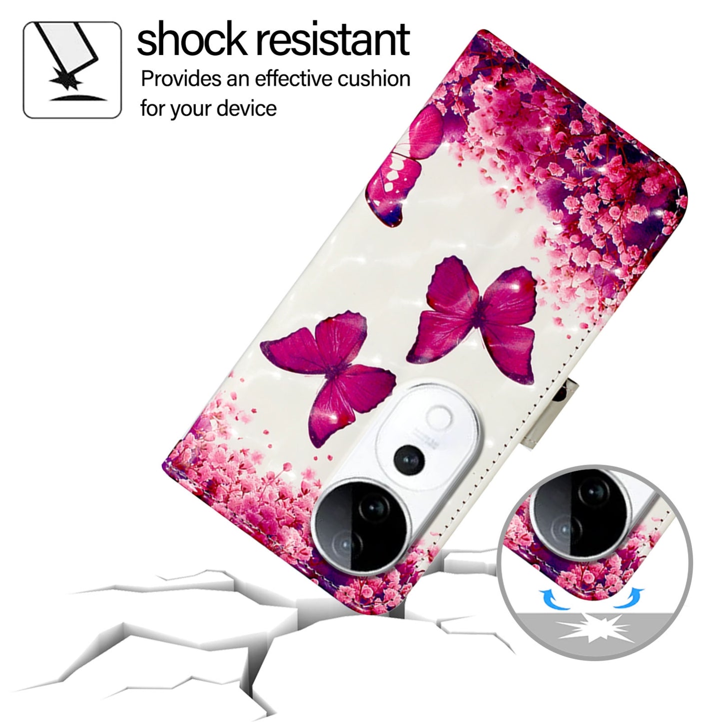 vivo S19 Pro Leather Flip Phone Case with 3D Painted Design, Card Holder, Wallet & Stand Function - Durable Protection & Easy Access