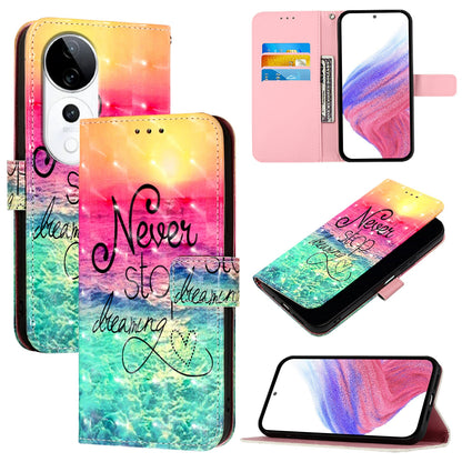 vivo S19 Pro Leather Flip Phone Case with 3D Painted Design, Card Holder, Wallet & Stand Function - Durable Protection & Easy Access
